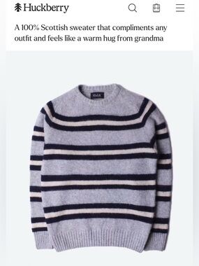 Howlin Isle of Magic Striped Men’s 100% Pure Wool Sweater , XXL